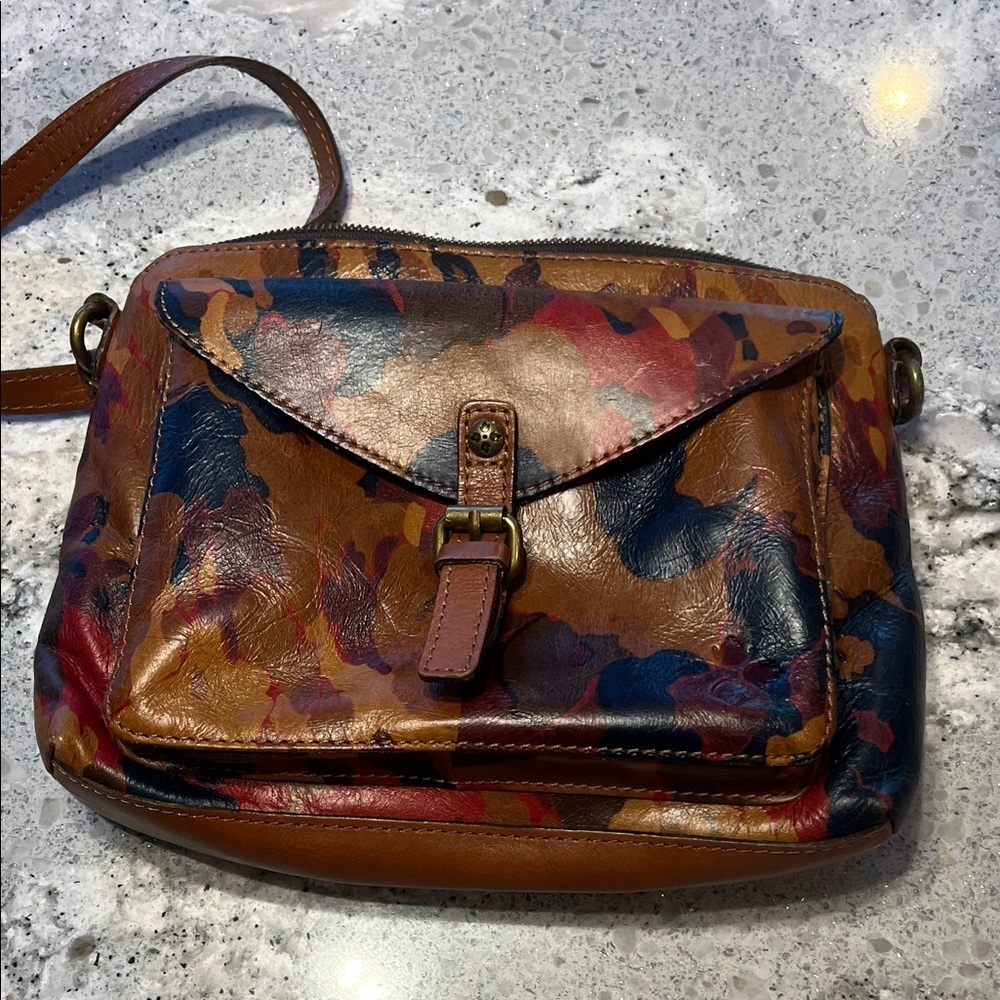 Patricia Nash Avellino Leather Crossbody Bag - Parisian Camo Multi